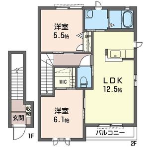 ブランシェ小山Ａ 201号室