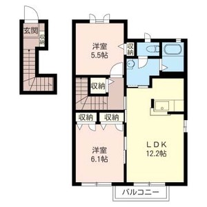 ブランシェ小山Ｂ 201号室