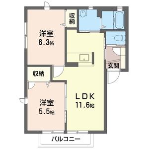 クレールシャトー　Ａ 201号室