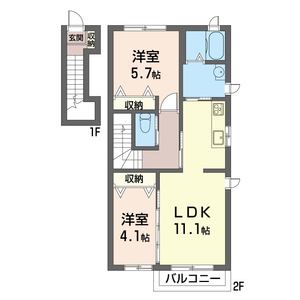 レイクタウンヒルズ　Ａ 201号室
