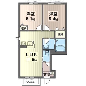 ビューフォレストＢ 106号室
