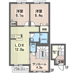 ビューフォレストＢ 202号-16