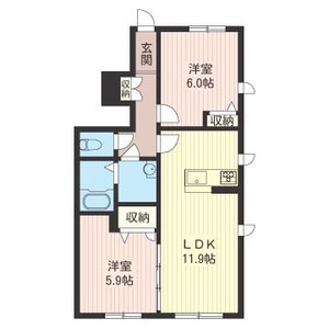 ソレイユ　花の木Ⅱ 101号室