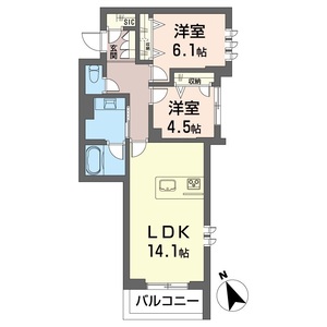 ザ　グレイス　自治医大 201号室