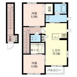 スクイムタウン　Ｅ 201号室