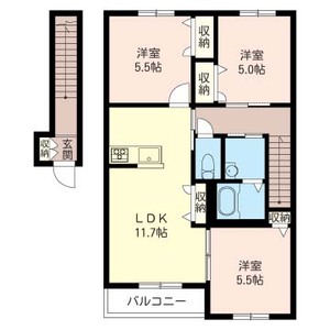 フォレスト　三室 202号室