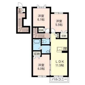 ロゼリア若宮　Ｂ 203号室
