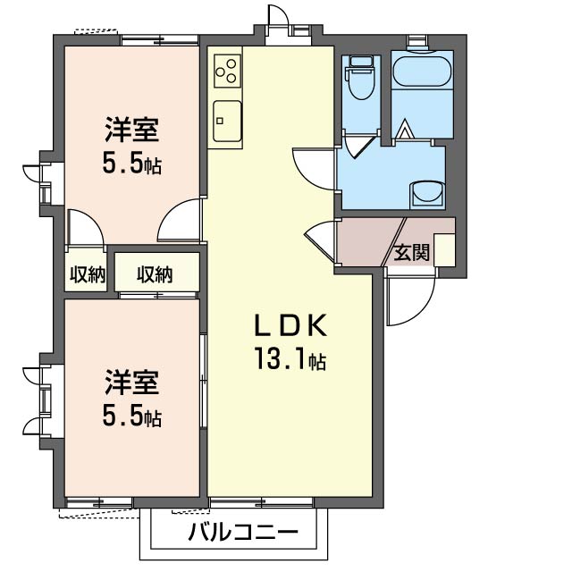 グリーンヒルズ田村Ｂ202-2