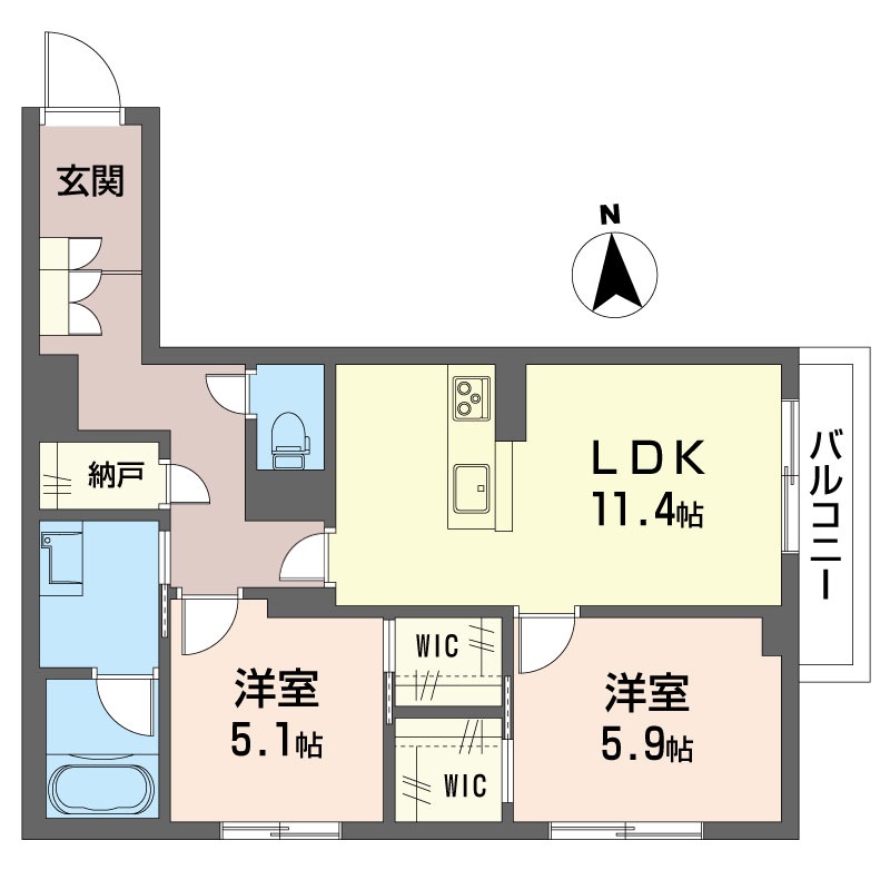 ボヌール小山 202号-15