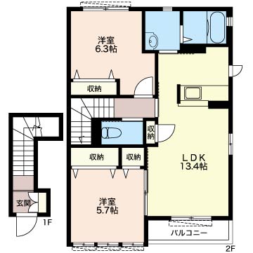 レイクシティー御茶園　Ｊ 203号-16