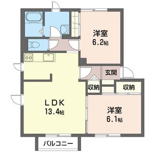 オークヒルコートＡ 102号室