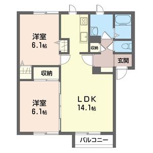 オークヒルコートＣ 101号室