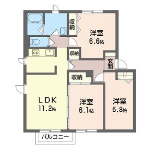 オークヒルコートＥ 102号室