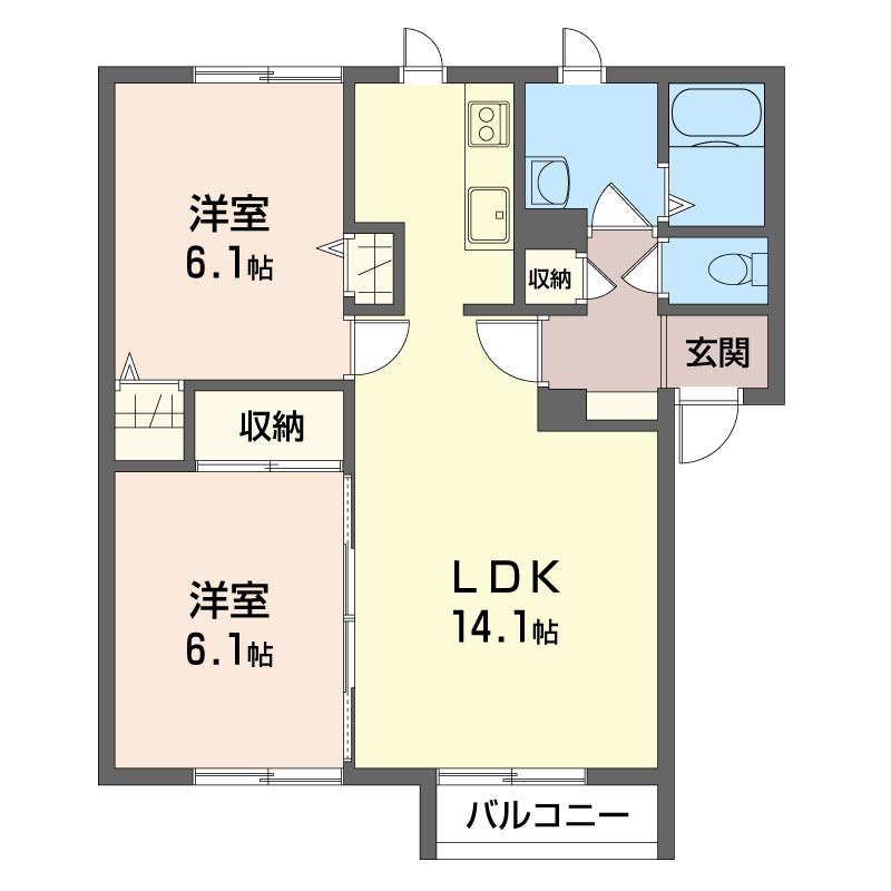 オークヒルコートＣ 101号-15