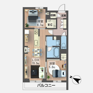 カーサ　ファミリオ 308号-2