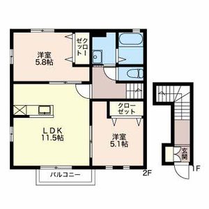 ＤＵＰＬＥＸ与一　Ａ棟 0201号室