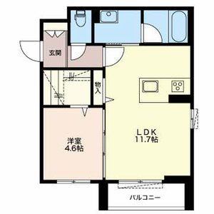 ｄｕｅ　Ｐｕｒｔｅ（ドゥエ　ポルテ） 0205号室