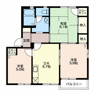 フォーレス西赤砂 C101号-2