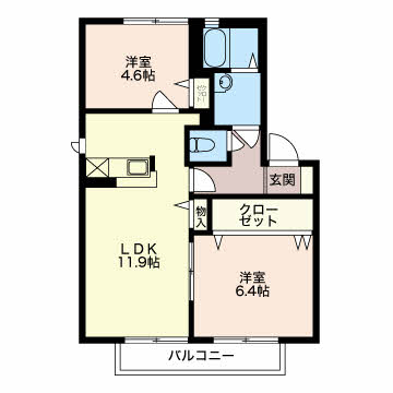 Ｈ翔　さつき館 D202号-2