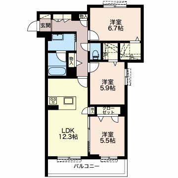 エコクリーンヒルズ　名和 0206号-2