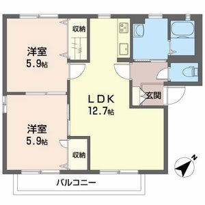 ルパラディⅡ A101号室