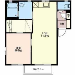 カーサマッローネ A101号室