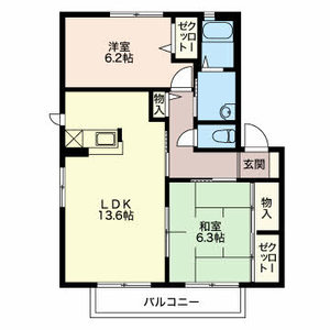シャーメゾン枇杷坂 B202号室