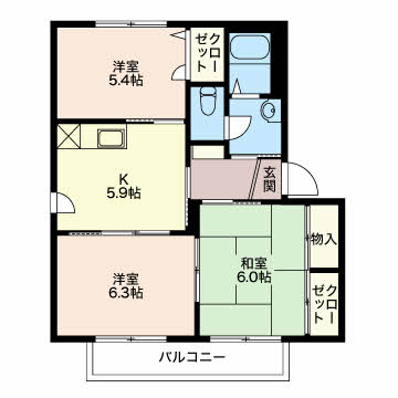 西上田ハイツⅡ 1202号-3