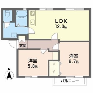 グランドール日永 C205号室
