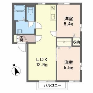 クレール西添 A202号室
