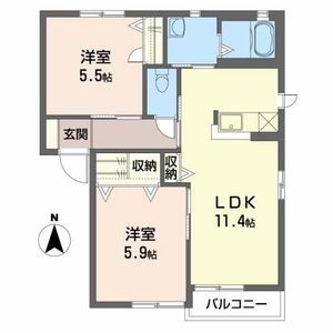 ラ・ヴィラージュＤ D201号室