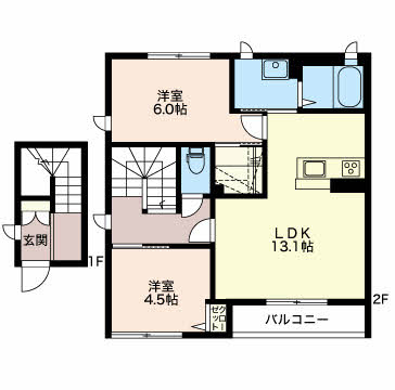 ルナクレールＡＫＩＲＡ B205号-2