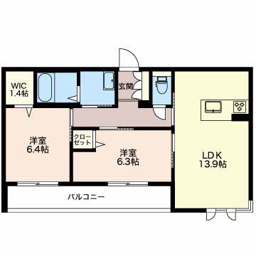 メゾン・ド・ソレイユ大屋敷 A202号-2