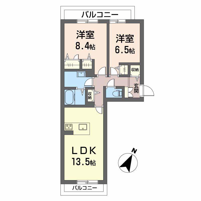 ニッケノーブルハイツ一宮 B203号-2
