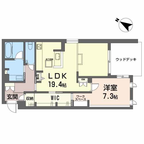 Ｕｔｏｌｅ　Ａ（ユートレア）Ｓ棟 0101号-16