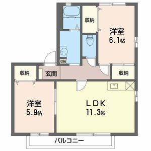 ビバーヒルド内藤 B201号室