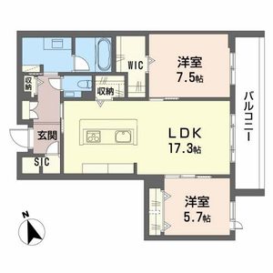 シャーメゾン５１０プレミア0202号室_間取り画像