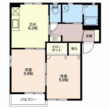 フォーブル直江Ⅱ 0101号-2