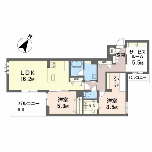 ＨＩＧＨ　ＬＩＮＥ　ＰＡＲＫ（ハイラインパーク）Ａ棟 A205号-16