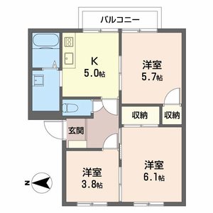 サンビレッジ A201号-3