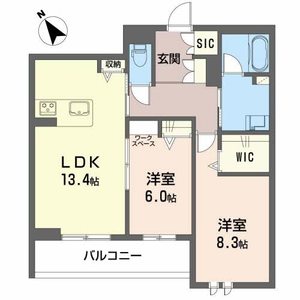 シャーメゾンＭ0102号室_間取り画像