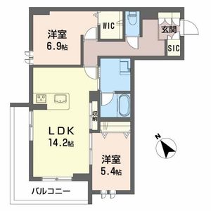 シャーメゾンＭ0201号室_間取り画像