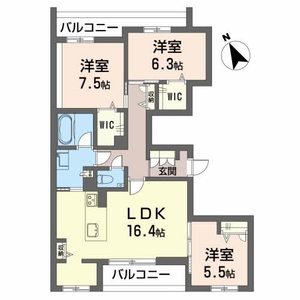 フレオベージ0203号室_間取り画像