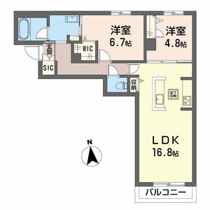シャーメゾン蘇原新栄0101号室_間取り画像