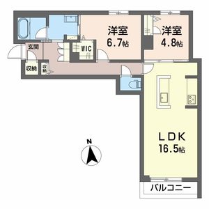 シャーメゾン蘇原新栄0201号室_間取り画像