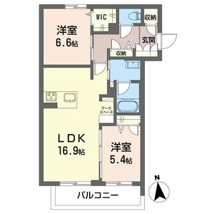 シャーメゾン蘇原新栄0205号室_間取り画像