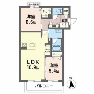 シャーメゾン蘇原新栄0305号室_間取り画像