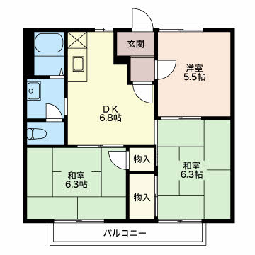 福元ハイツ B203号-2