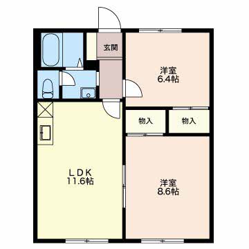 ピュアタウン花園 E103号-2