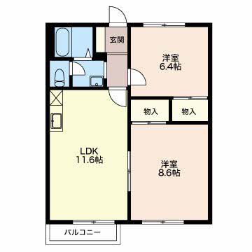 ピュアタウン花園 E202号-2